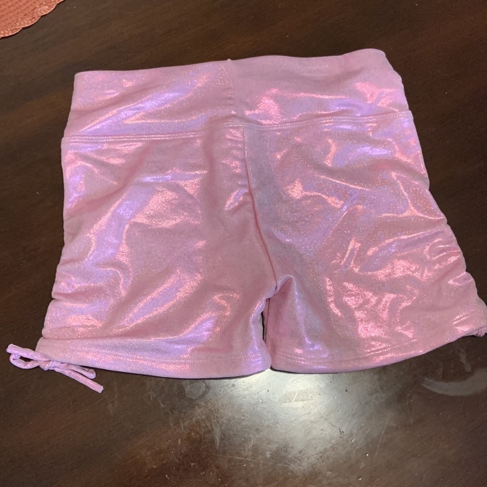 JUSTICE GLITER PINK BIKERS (GIRLS) NWT - Picture 4 of 11